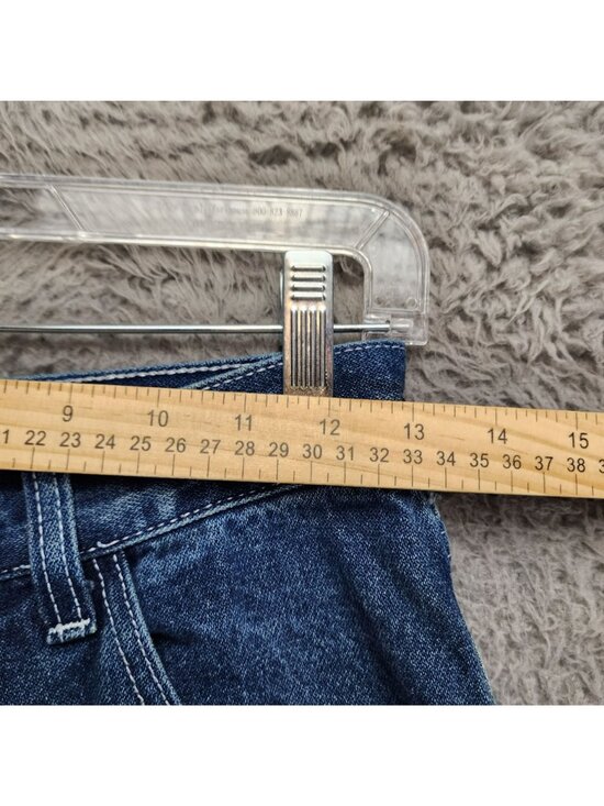 dELiAs Jeans Womens XS Blue Mid Cotton Polyester Denim Wide Leg Cropped - Picture 2 of 10